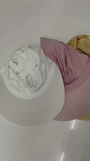 Été femmes plage résistant aux UV élastique haut creux casquette vide chapeaux