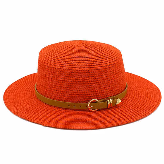 Chapeaux de paille de Panama de plage de Fedora de disquette de tresse de paille de papier respirante extérieure